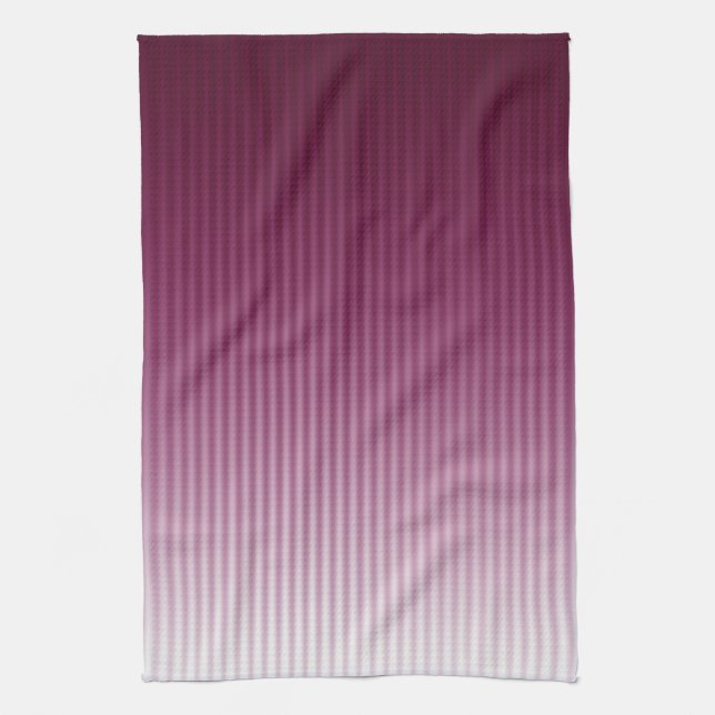 Gradient Cool Stylish Trendy Red Stripe Pattern Kitchen Towel (Vertical)