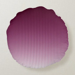 Gradient Cool Stylish Trendy Red Stripe Pattern Round Pillow