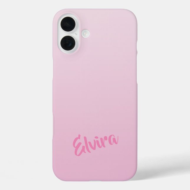 Gradient Coral Pink with Custom Name Case-Mate iPhone Case (Back)