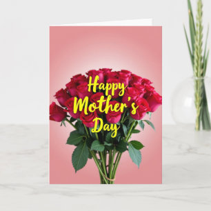 Gradient Crimson Flower Card
