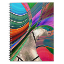 Gradient curved stripes and metallic sheen, over… 