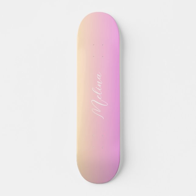 gradient  custom name Skateboard (Front)