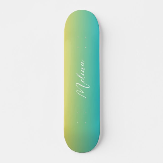 gradient  custom name Skateboard (Front)
