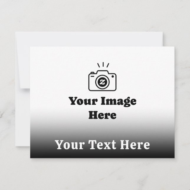 Gradient Custom Text and Image Card (Front)
