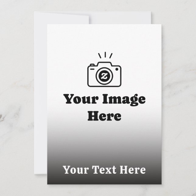 Gradient Custom Text and Image  Holiday Card (Front)