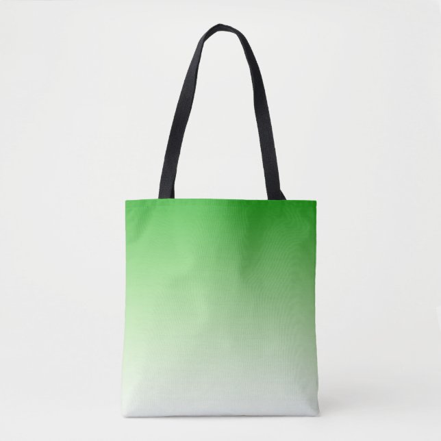 Gradient Dark Green to Light Green tote bag (Front)