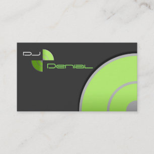 Gradient Effect DJ Green Business Card