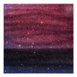 Gradient Faux Purple and Blue Glitter Photo Print