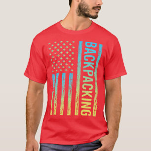 Gradient Flag 02 Backpacking Backpack Backpacker T-Shirt