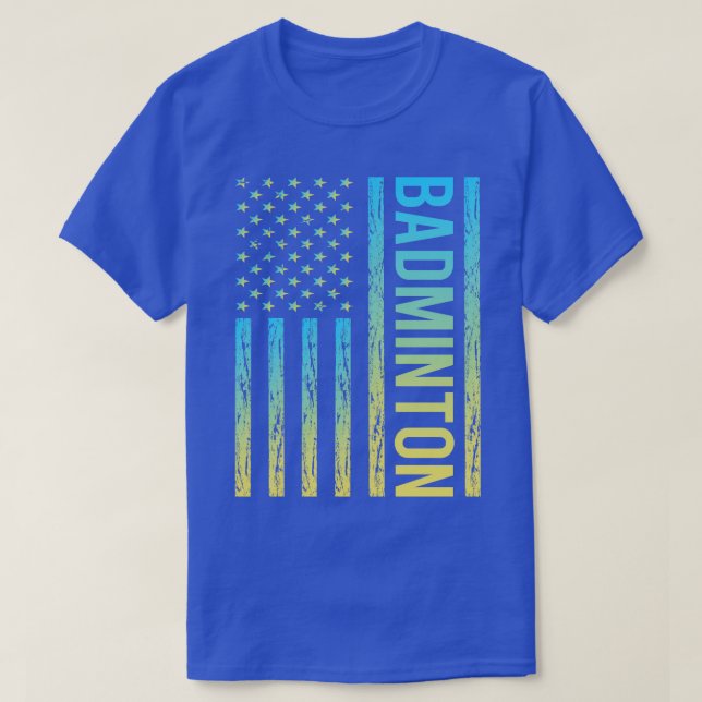 Gradient Flag 02 Badminton T-Shirt (Design Front)