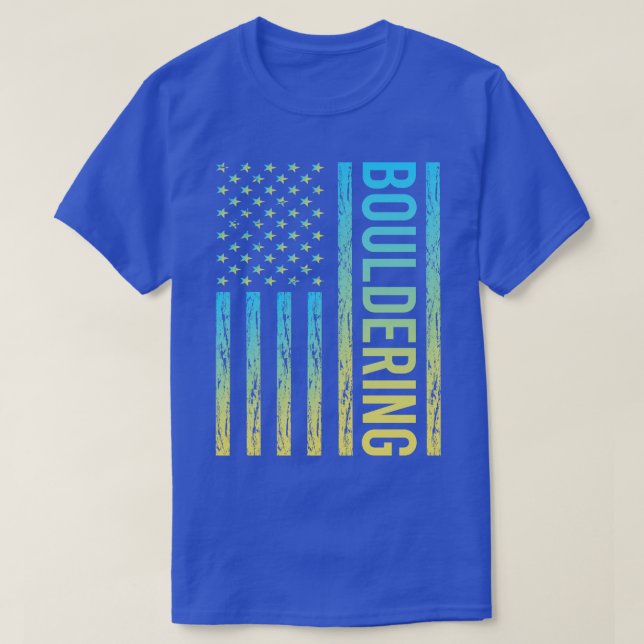 Gradient Flag 02 Bouldering Rock Climbing T-Shirt (Design Front)