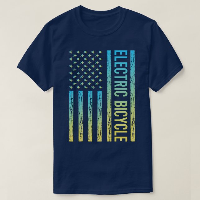 Gradient Flag 02 Electric Bicycle E Bike Ebike T-Shirt (Design Front)