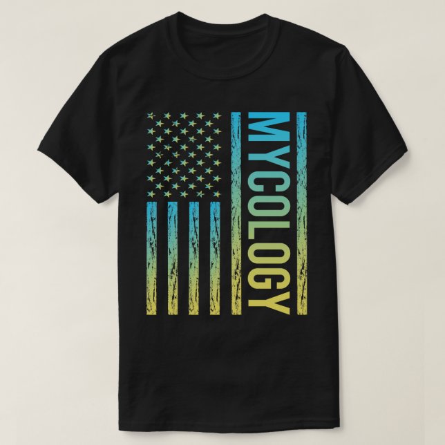 Gradient Flag 02 Mycology Mycologist Mushroom Mush T-Shirt (Design Front)