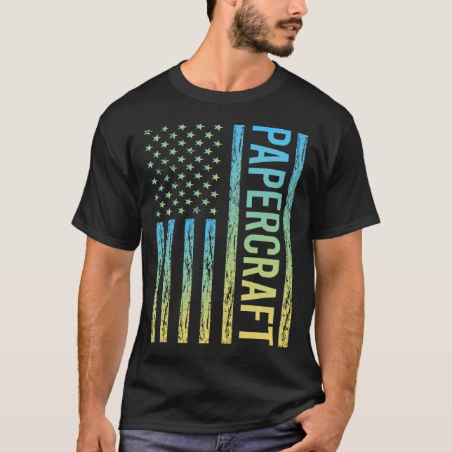 Gradient Flag Papercraft Paper Craft Crafting T-Shirt (Front)