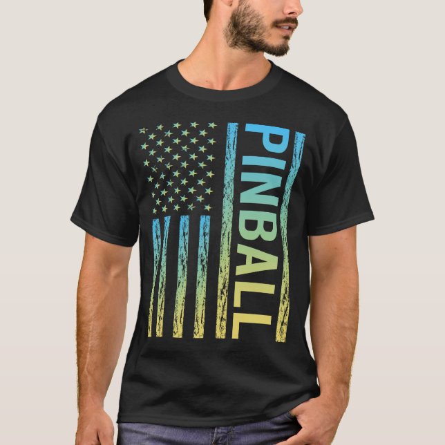 Gradient Flag Pinball T-Shirt (Front)