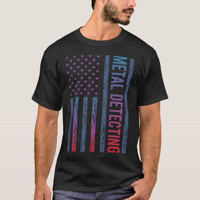 Gradient Flagtal Detecting Detectorist T-Shirt (Front)