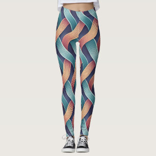 Gradient Flow Illusion Seamless Abstract 3D Leggings