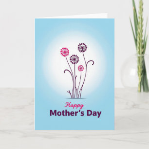 Gradient Flower Mothers Day Card