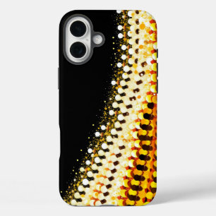 gradient from radiant silver to warm gold iPhone 16 plus case