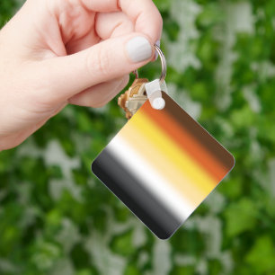 Gradient Gay Bear Pride Flag - Colourful Bear Flag Keychain
