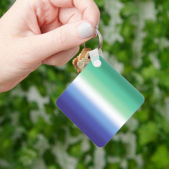 Gradient Gay MLM Pride Flag – Colourful MLM Flag Keychain (Hand)