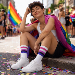 Gradient Genderfluid Pride Flag Socks