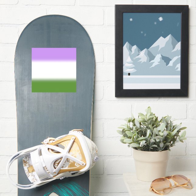 Gradient Genderqueer Pride Flag – Genderqueer Flag (Snowboard)