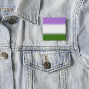 Gradient Genderqueer Pride Flag – Genderqueer Flag 2 Inch Square Button