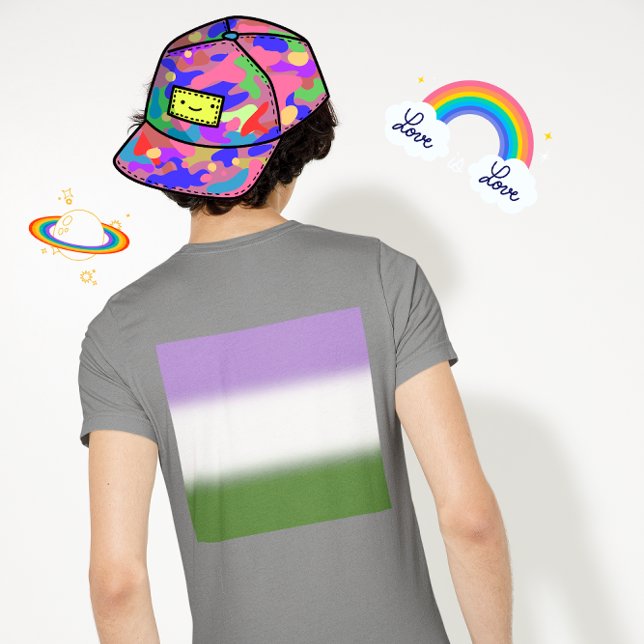 Gradient Genderqueer Pride Flag – Genderqueer Flag T-Shirt (Creator Uploaded)