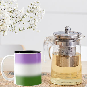 Gradient Genderqueer Pride Flag – Genderqueer Flag Two-Tone Coffee Mug