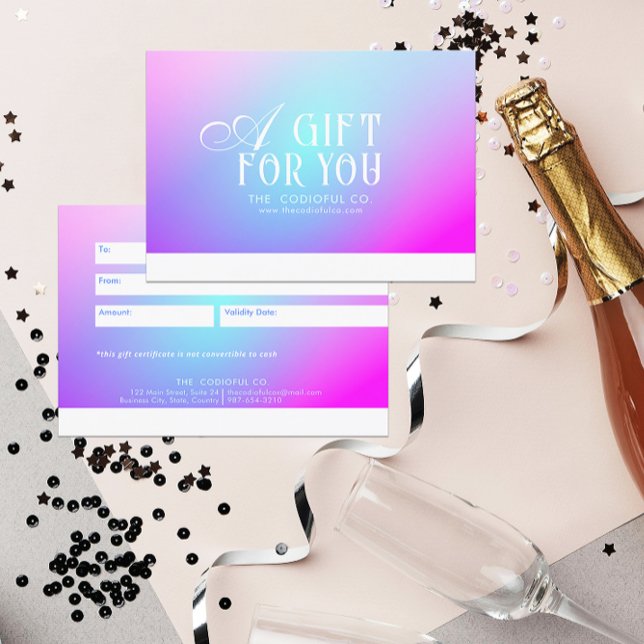 Gradient Gift Certificate (Creator Uploaded)