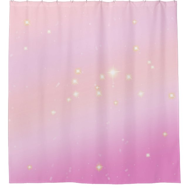 Gradient Girly Glam Celestial Glitter Pastel Pink  (Front)