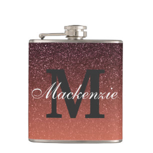 Gradient Glitter Pattern Hip Flask