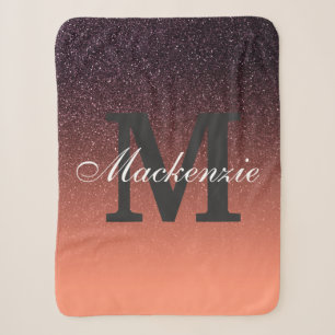 Gradient Glitter Pattern Sherpa Blanket