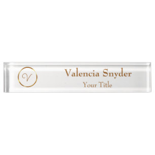Gradient gold circle custom business logo nameplate