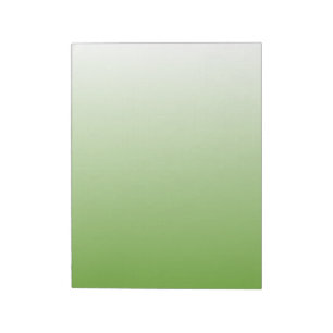 Gradient Green and White Notepad