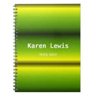 Gradient green and yellow notebook