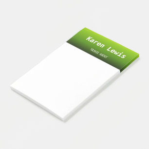 Gradient green and yellow post-it notes