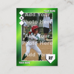 Gradient Green Baseball - Carte de commerce Statis