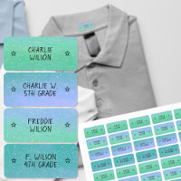 Gradient Green Blue Colour Coded Star Name Clothin