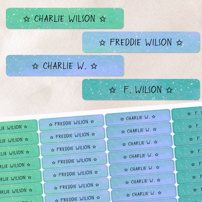 Gradient Green Blue Colour Coded Waterproof Name (Creator Uploaded)