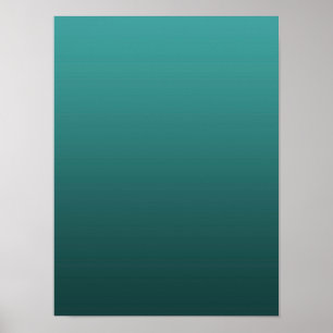 Gradient Green - deep to light Mood Background Poster