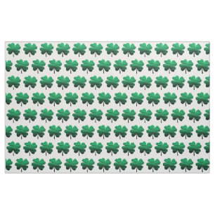 Gradient Green Four Leaf Clover Fabric