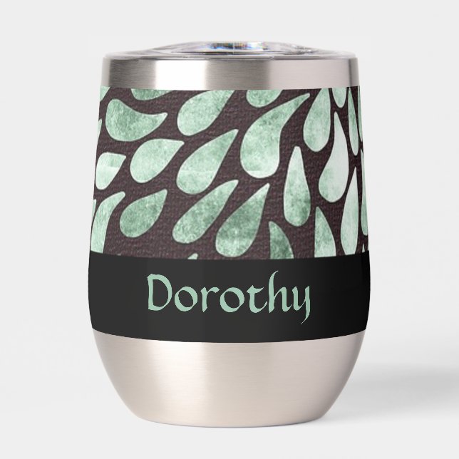 Gradient green petals on black (Front)