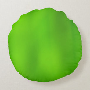 Gradient Green to Light Green Round Pillow