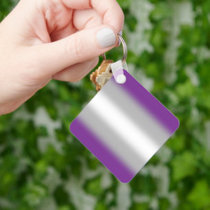 Gradient Greysexual Pride Flag – Greysexual Flag Keychain