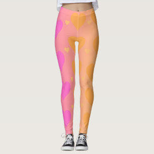 gradient heart leggings