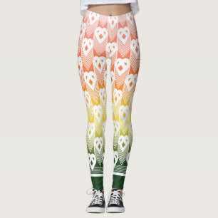 Gradient Heart Motif Leggings – Casablanca Energy