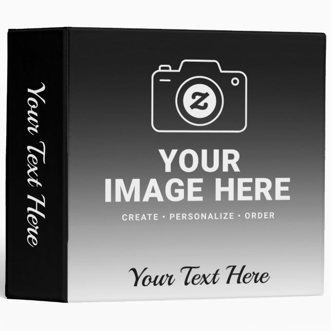 Gradient Image and Text Binder (Front/Spine)