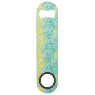 Gradient jaune et bleu vintage floral
